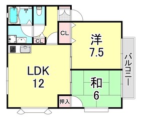 シーザパレス武庫の物件間取画像